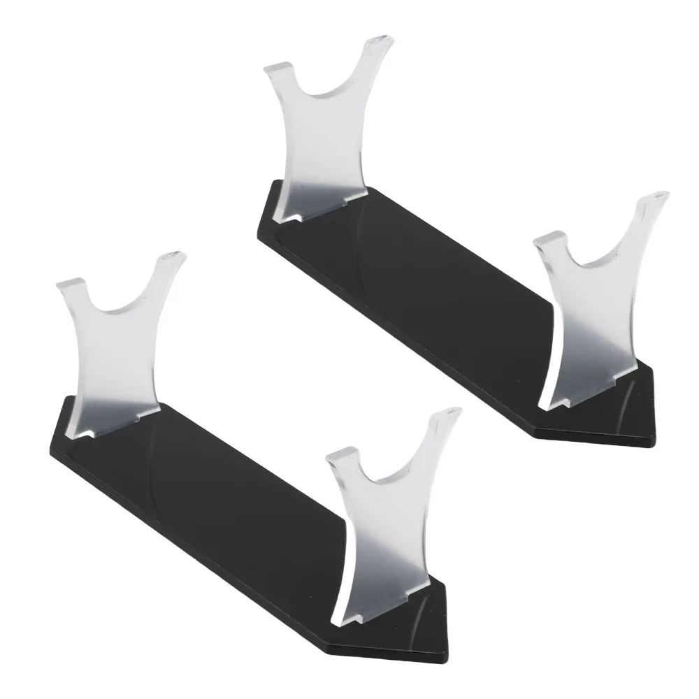2Pcs Versatile Black Desktop Sword Rack Acrylic 24 x 6.5 x 8cm Sword Storage Rack Sword Display Stand For Sabres
