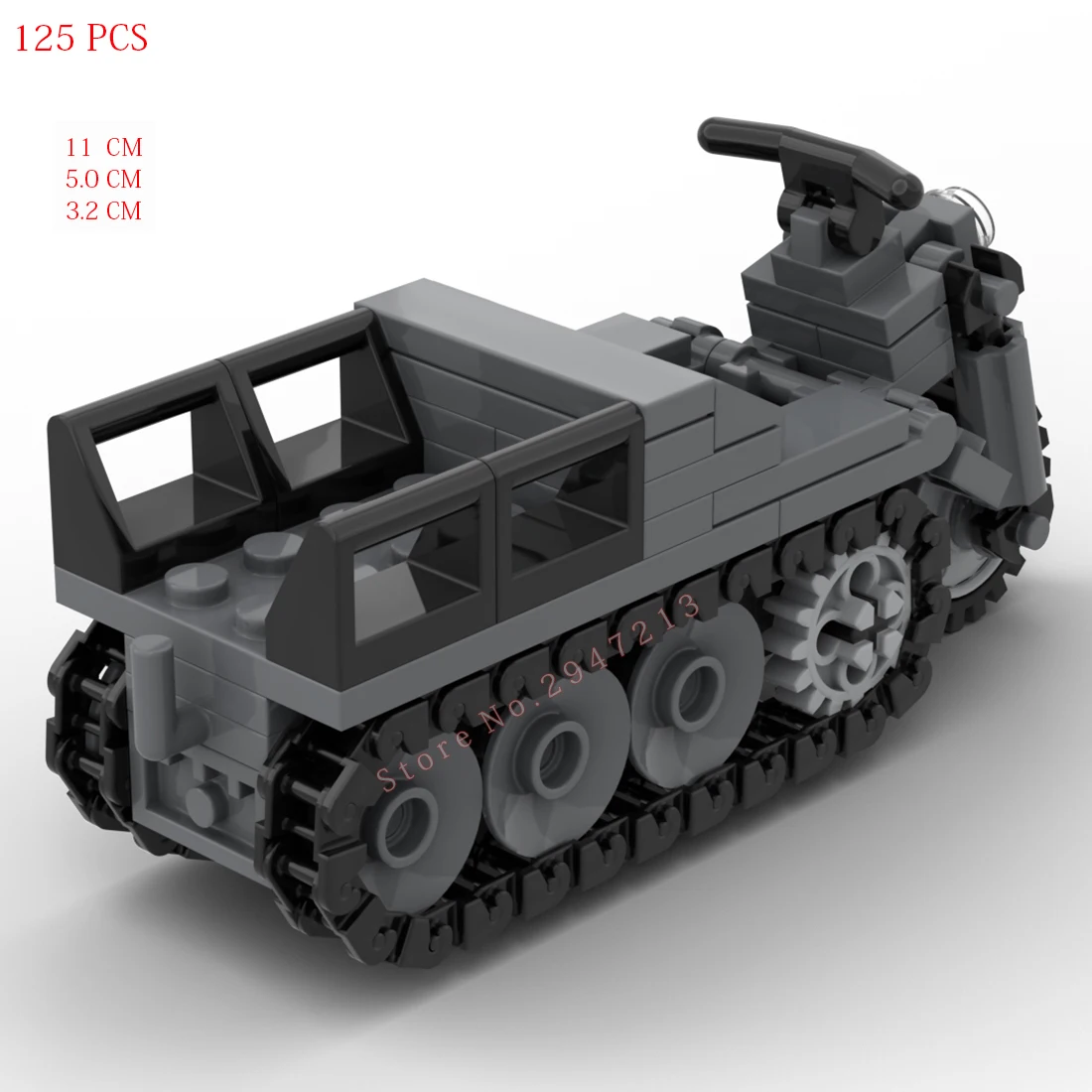 hot military WWII Half-track motorcycle vehicles Germany army SDKFZ 2 weapon war equipment bricks model Building block toys gift