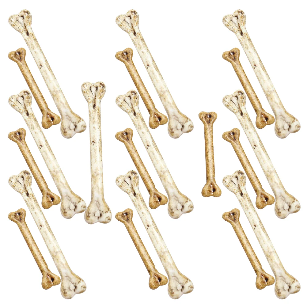 

20 Pcs Plastic Bones Desktop Mini Decor DIY Small Simulated Tabletop Fake Outdoor Model Halloween Charm