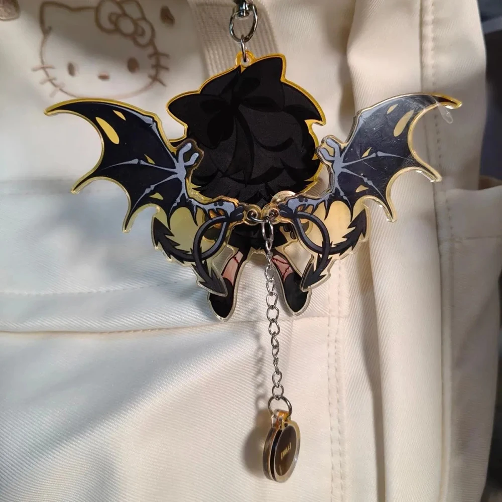 Anime Murder Drones Cosplay Key Chain Movable Wig Acrylic Character Pendant Bag Keychain Collection Keyring