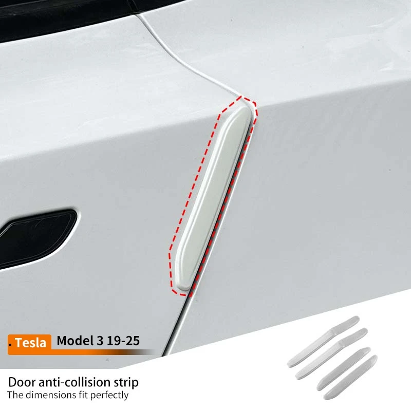 

Car Door Anti-collision Strip ABS Exterior Scratch Wear resistant Protection Stickers Accessories For Tesla Model 3 2019-2025