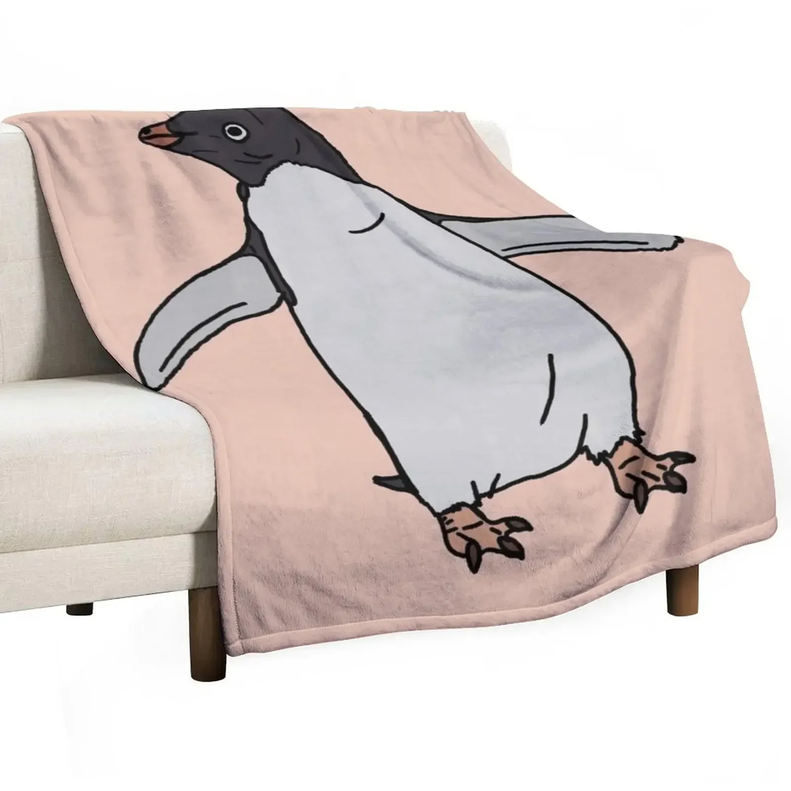 

Adelie Penguin Throw Blanket Flannel Fabric Sofa bed plaid Sofa Quilt Blankets