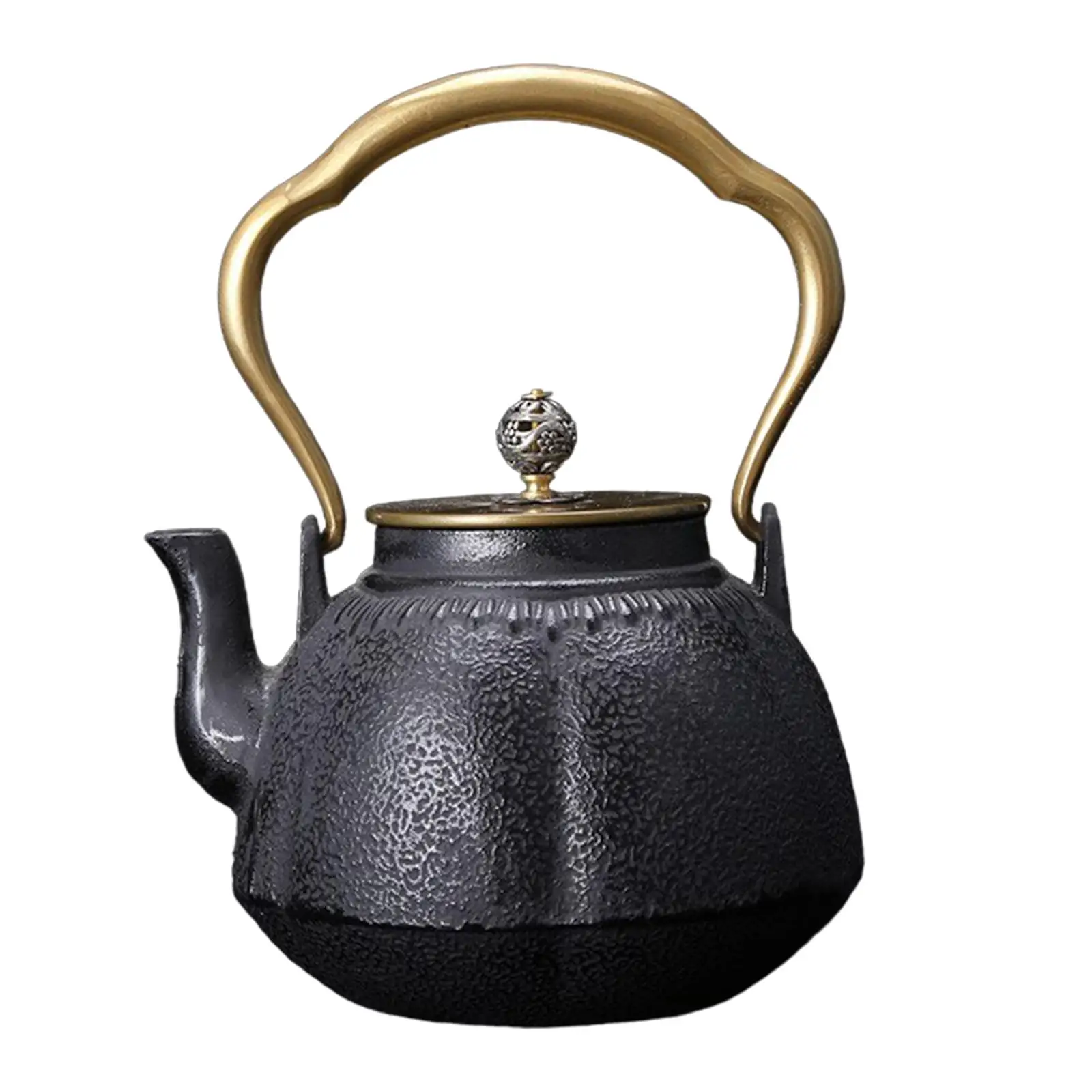 Iron Kettle Iron Teapot Family Use Large Capacity 1200ml Teaware Tea Ceremony