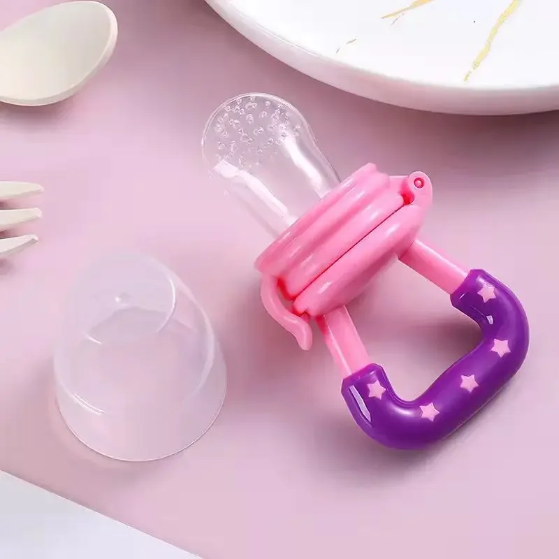 Baby Fruit Bite Baby Teether Bag Food Grade Silicone Gel Squeeze Net  Eat Fruit Food Feeder Gum Auxiliary Food Device BPA free