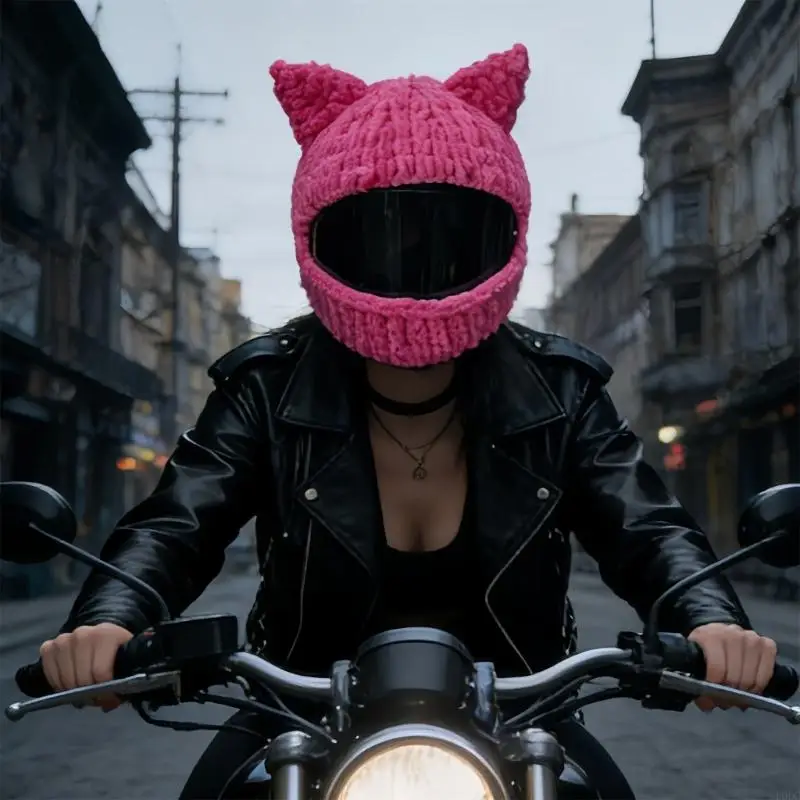 Unique Knit Helmet Cover Stretchy Protector For Full Face Motorcycle Helmets Y166