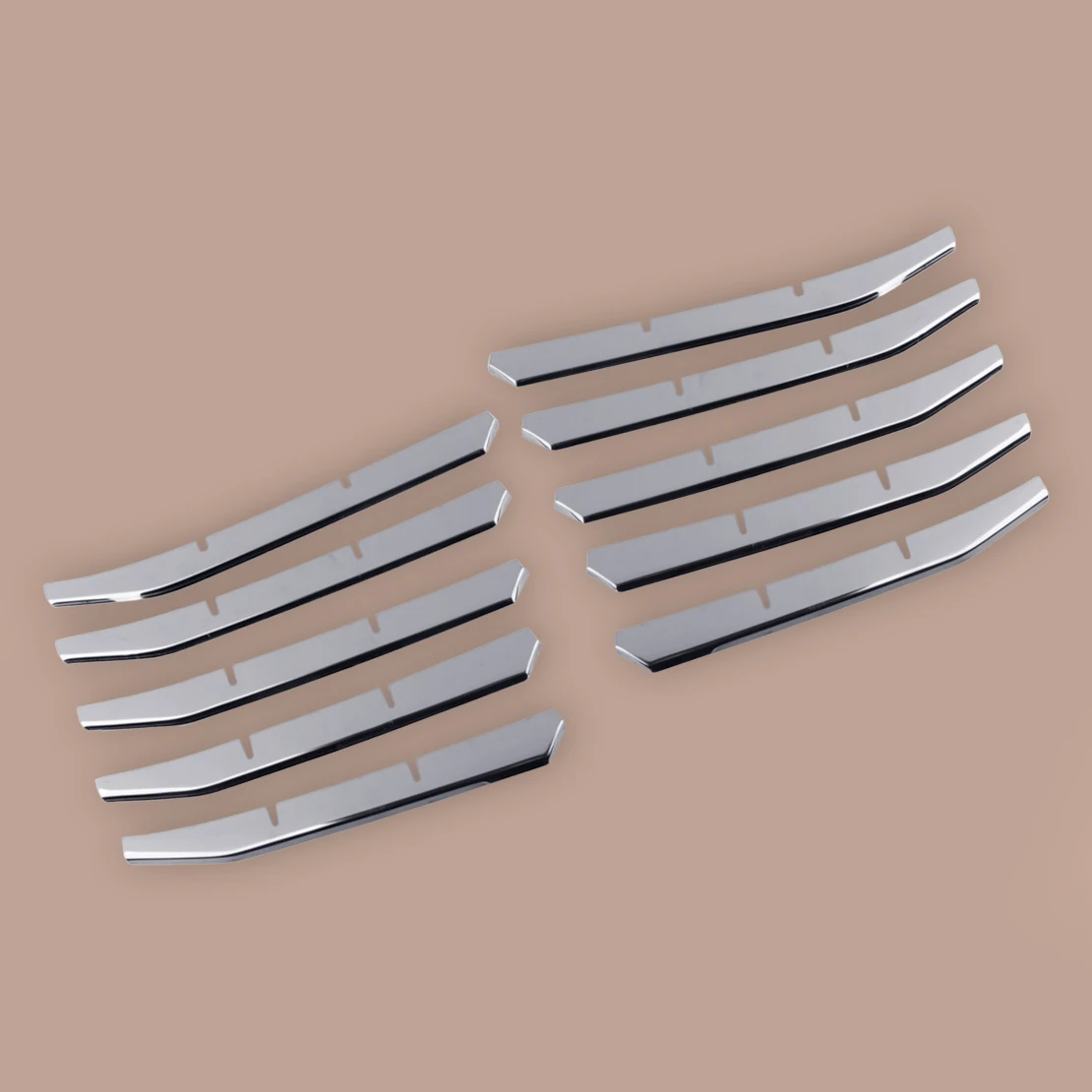 

10pcs Front Bottom Center Grill Grille Strip Cover Trim Stainless Steel Silver Fit For Peugeot 3008 GT 2017 2018 2019 2020