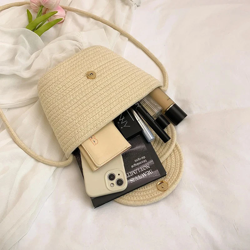 Лето 202, модная вязаная сумка ручной работы, универсальная сумка через плечо, сумка для пляжного отдыха в стиле INS