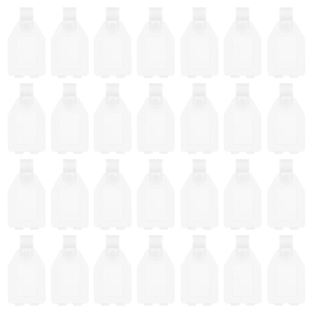 

50 Pcs Price Tag Retail Card Cover Clear Plastic Label Holder Shelf Tags Wire Hanger Sign Organizer Pricing Displays