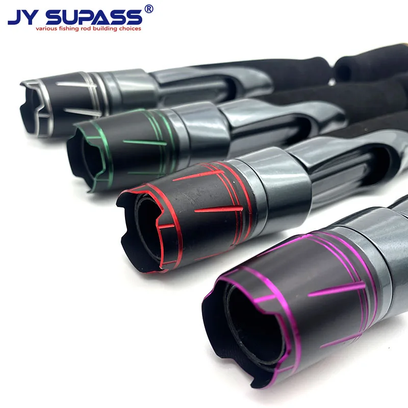 JY SUPASS-مقعد بكرة صيد مخصص ، مقعد بكرة مع صامولة قفل مقعد بكرة ، مقبض قبضة إيفا أسود ، مجموعة Reelseat لإصلاح قصبة الصيد ، VSS