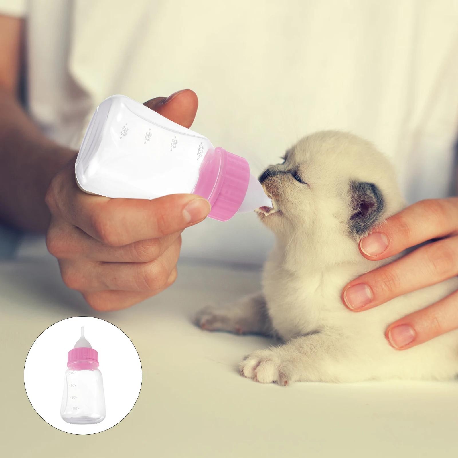 

Cat Bottle Feeder Water Kitten Milk Reusable Bottles Pet Feeding Feeders Small Animal for Animals
