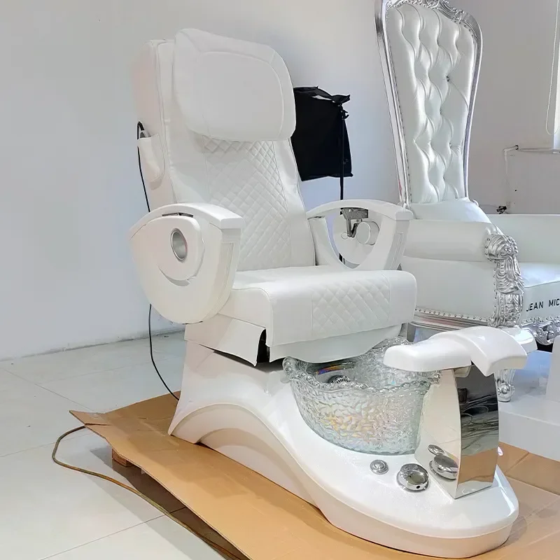 Electric Foot Massage Reclining Chair for Nail Art Eyelash Extension Eyebrow Tattoo Beauty Spa Pedicure Foot Bath Sofa