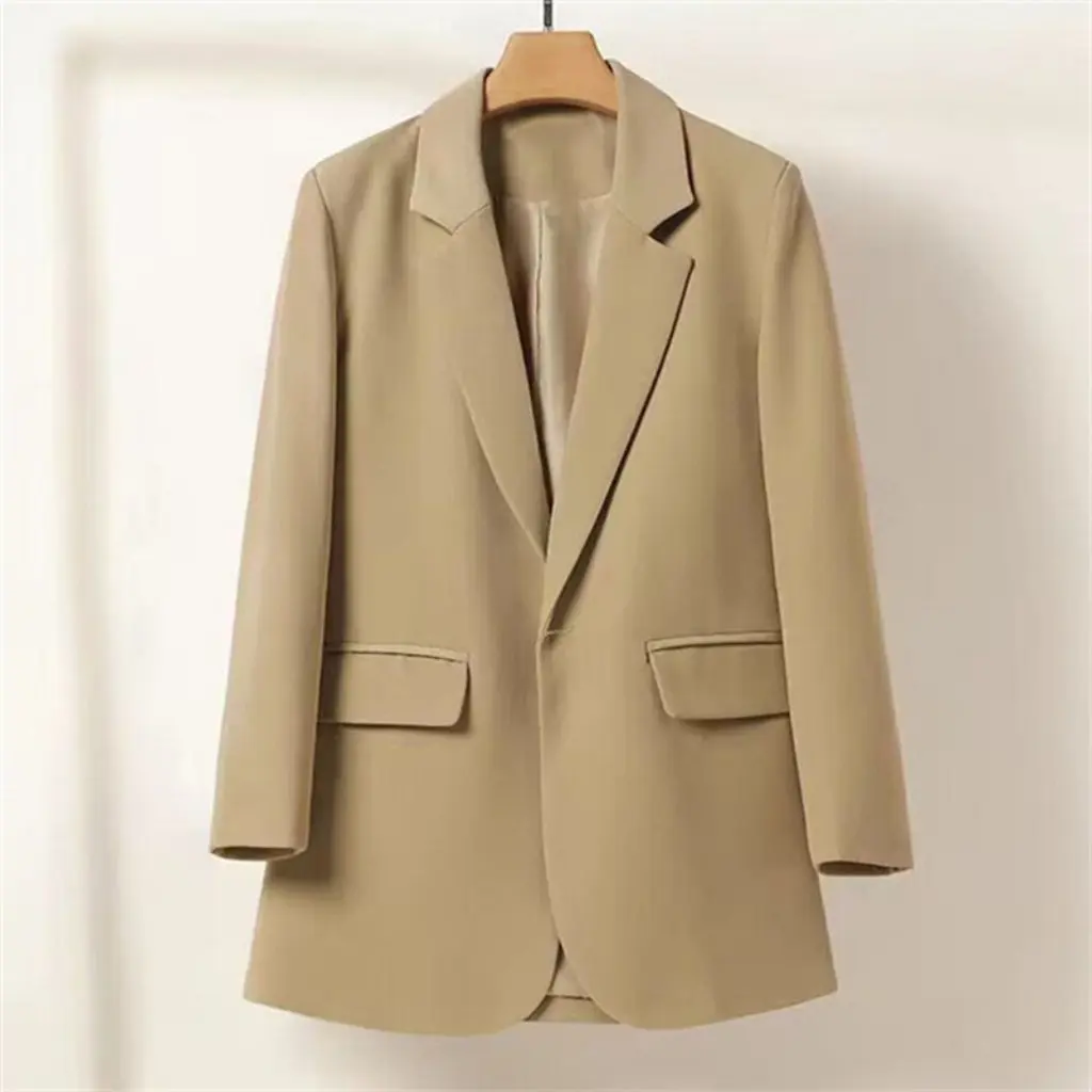 

Women's Small Suit Jacket Korean Style Spring Autumn Black Split Design Top Fashionable Women's Clothing