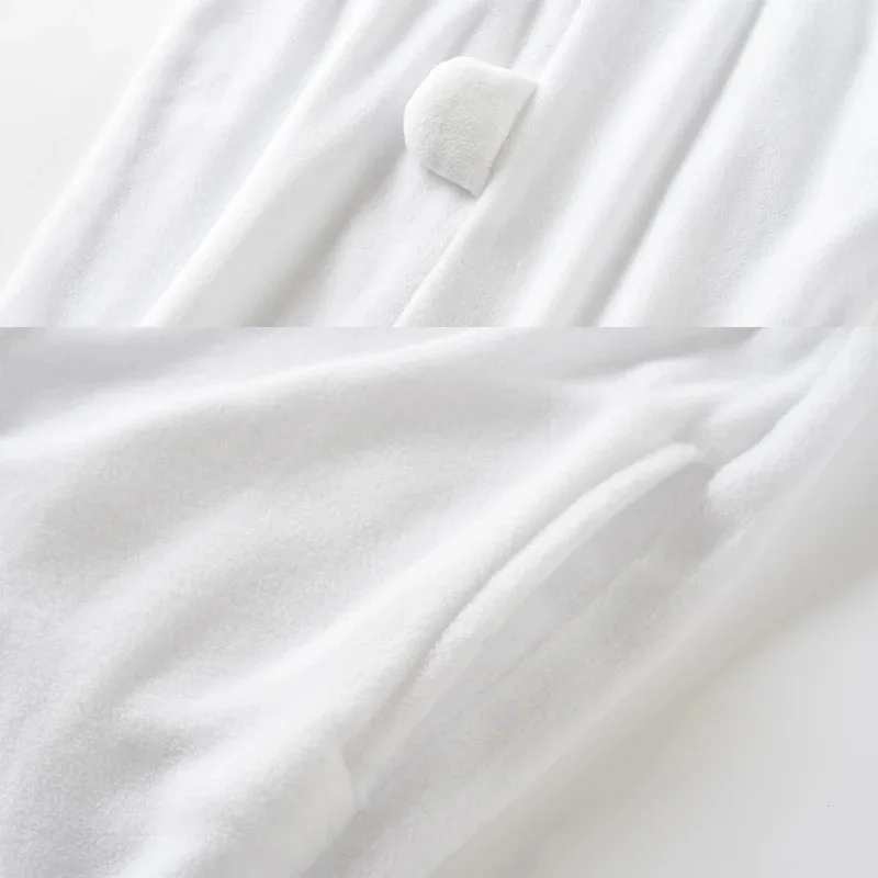 جديد 2025 الدب القطبي Kigurumi بيجامات كرتونية نيسيس للبالغين بيجامات نسائية على شكل حيوان أبيض زي رجالي بيجامة هالو ❤ ❤ د