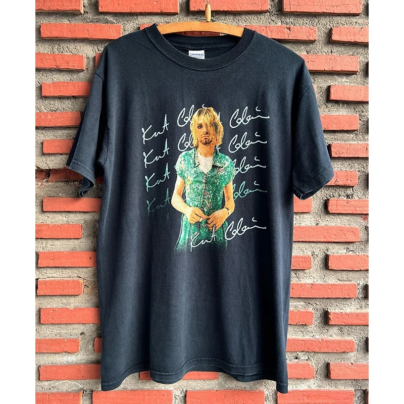 

Американская винтажная футболка Kurt Cobain ort Sve Cotton Youth Faion, дышащая круглая футболка свободного кроя, летняя повседневная футболка