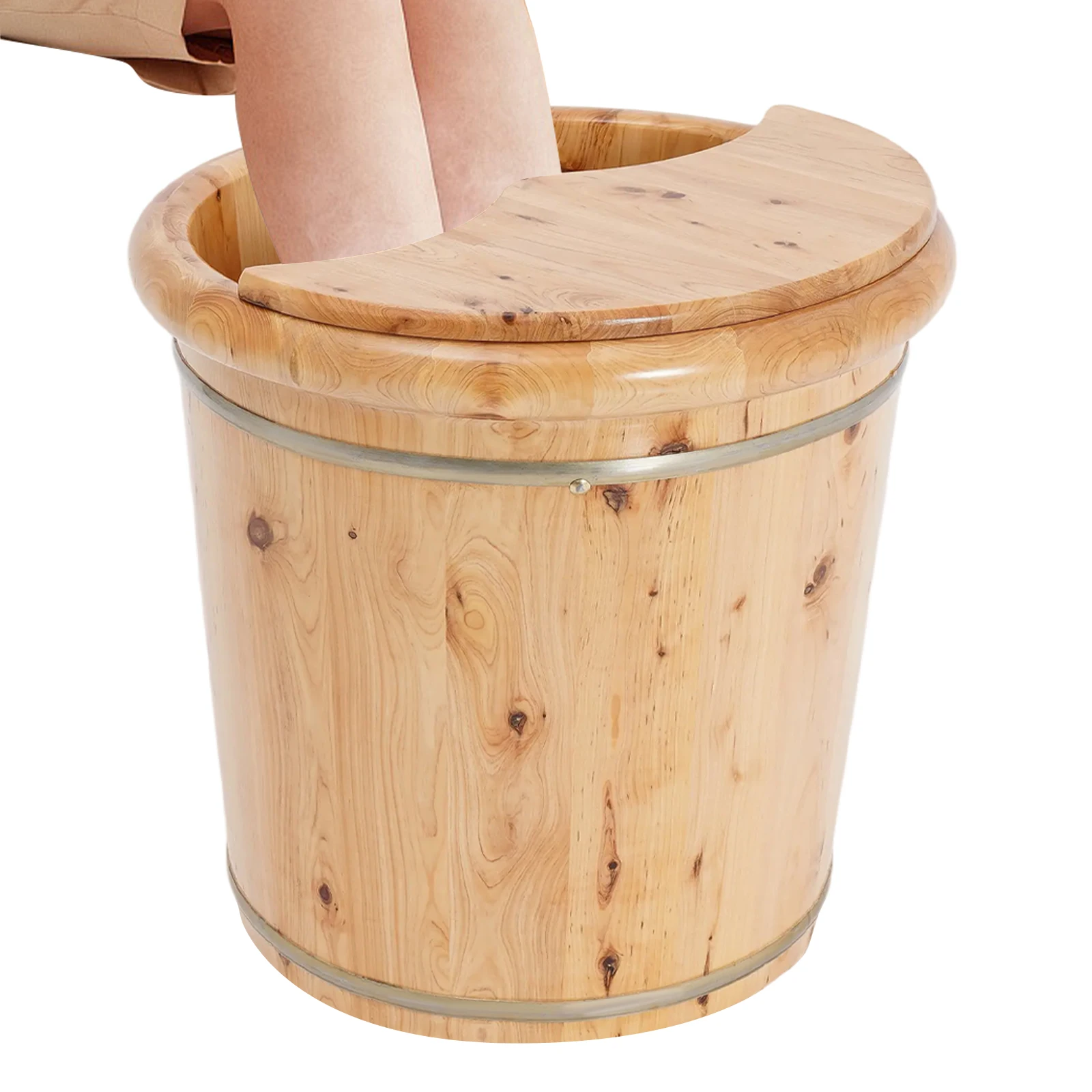 

40*40cm Wooden Bucket Foot Bath Massager Suitable for Office Workers, Seniors, Athletes, Family Members