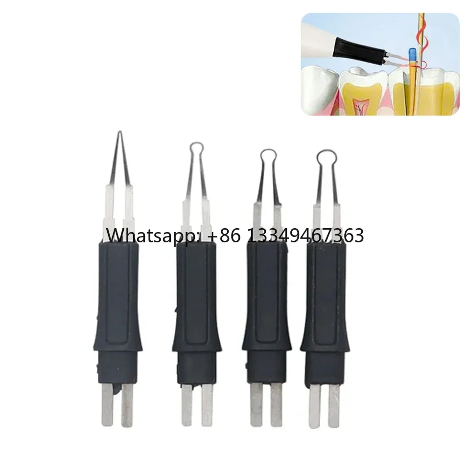 Pack of 4 Dental Stainless Steel Heated Cutter Tips for Percha Point Heating & Tooth Gum Cutting