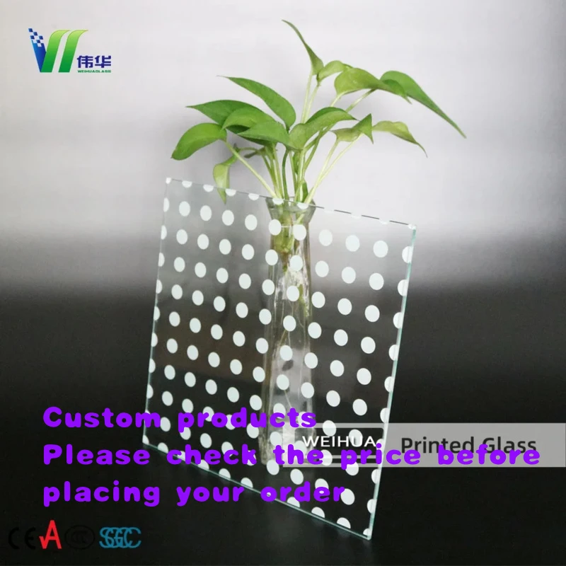 custom.Customized Screen Printed Industrial Glass Decorative Panels High Quality High Strength Durable Glass Sheet