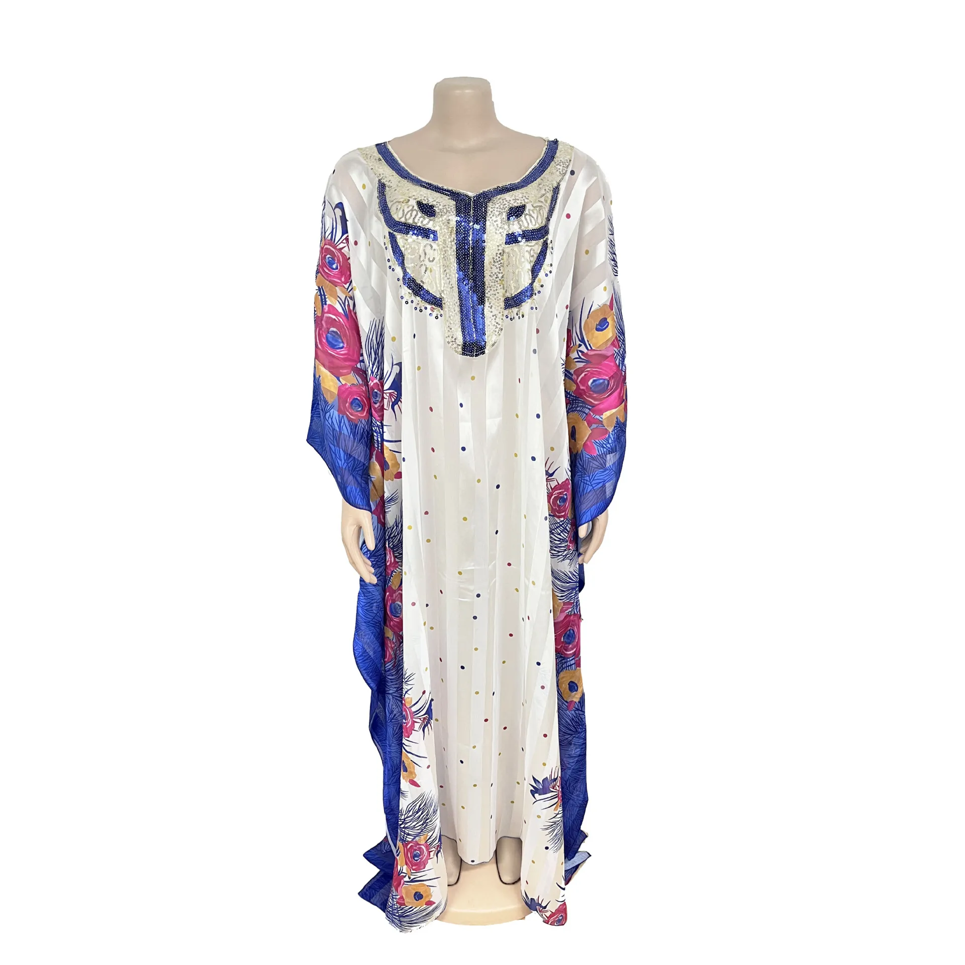 

Dashiki Plus Size African Dresses for Women Summer Elegant African Sequined Long Dress Muslim Abaya African Clothes Women