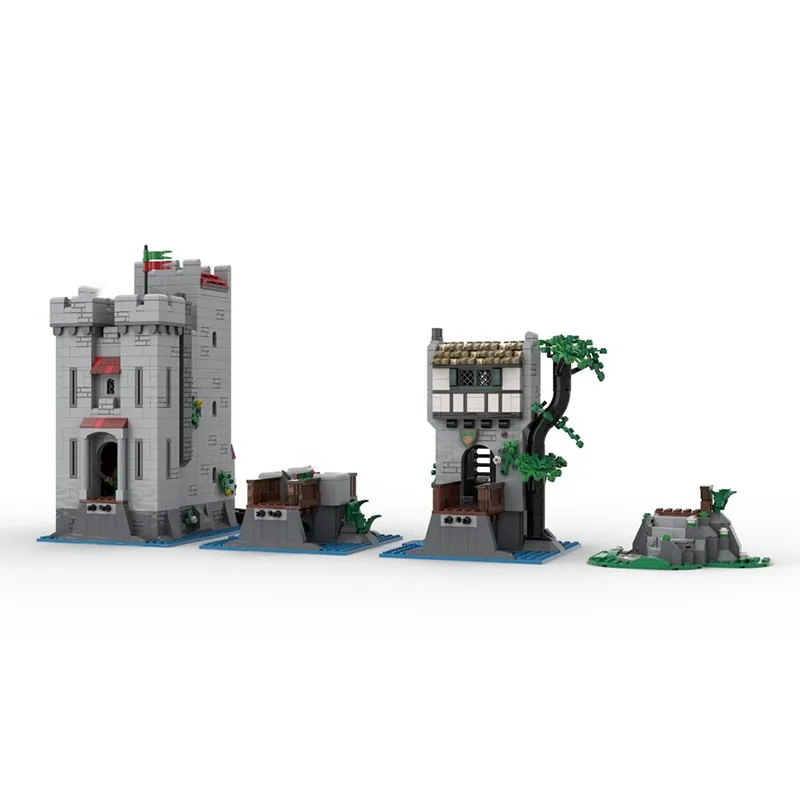 نموذج قلعة القرون الوسطى Moc قوالب بناء برج الغابات نموذج منزل كتل التكنولوجيا عيد الميلاد لتقوم بها بنفسك لعبة هدايا البناء #4