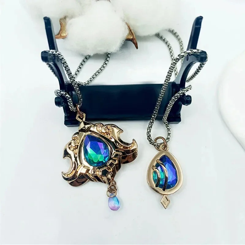 Hot Game Impact Necklace Game Peripherals Neuvillette Furina Vision of God Cosplay Pendant Couple Jewelry Alloy Costume Props