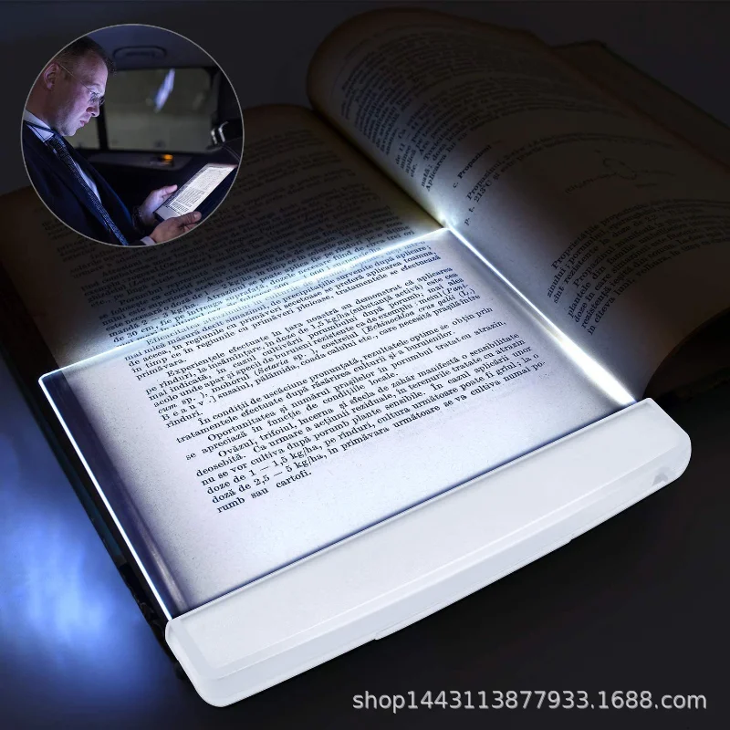 

LED Book Light Eye Protection Flat Bookmark Light for Travel Reader Lightweight Student Study Night Lamp Night Light for Reading