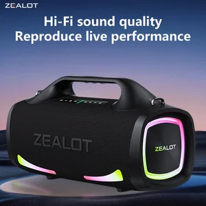 Zealot S79 100Wワイヤレススピーカー、ポータブルサブウーファースピーカー、HiFiサウンド品質、デュアルペアリング、高速充電、24000mAh。 8ベストセールスZealot S -№4