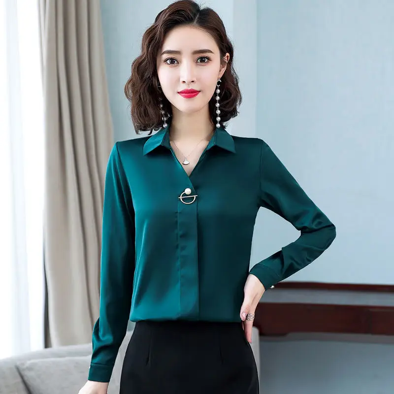 

Ladies Long Sleeve Chiffon Shirt Autumn Fashion Design Sense Small Audience All Match Autumn Style Shirt Korean Version ...