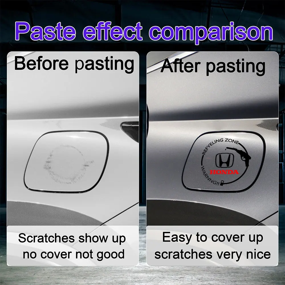 1 قطعة الفينيل غطاء خزان الوقود للسيارة أعواد تزيين اكسسوارات لهوندا موجين إلهام XR-V CR-V UR-V CR-Z صالح نوع R نوع S VTEC #6