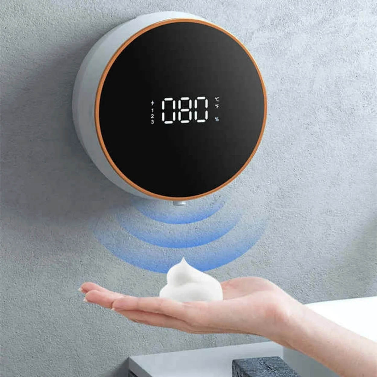 Custom Logo Touchless Foam Soap Dispenser, Wall Mounted Smart Automatic Sensor Dispenser