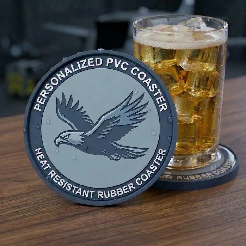 Custom Printed Cup Coaster Silicone Rubber Heat Insulation Mat Table Protector For Drinks