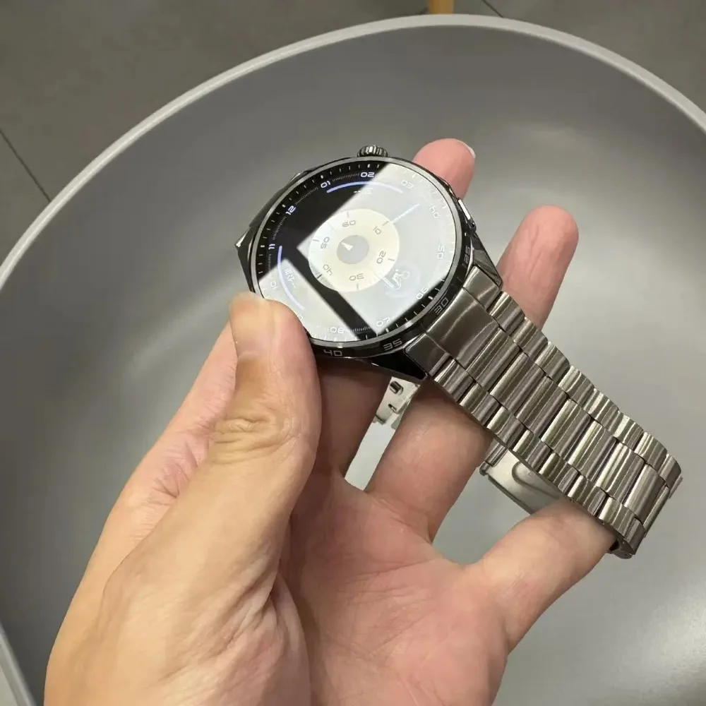 لا فجوة الواجهة الرسمية حزام معدني لساعة هواوي GT6 46 مللي متر الفاخرة الفولاذ المقاوم للصدأ حزام الساعات هواوي ساعة GT6-5-4 46 مللي متر حزام #4