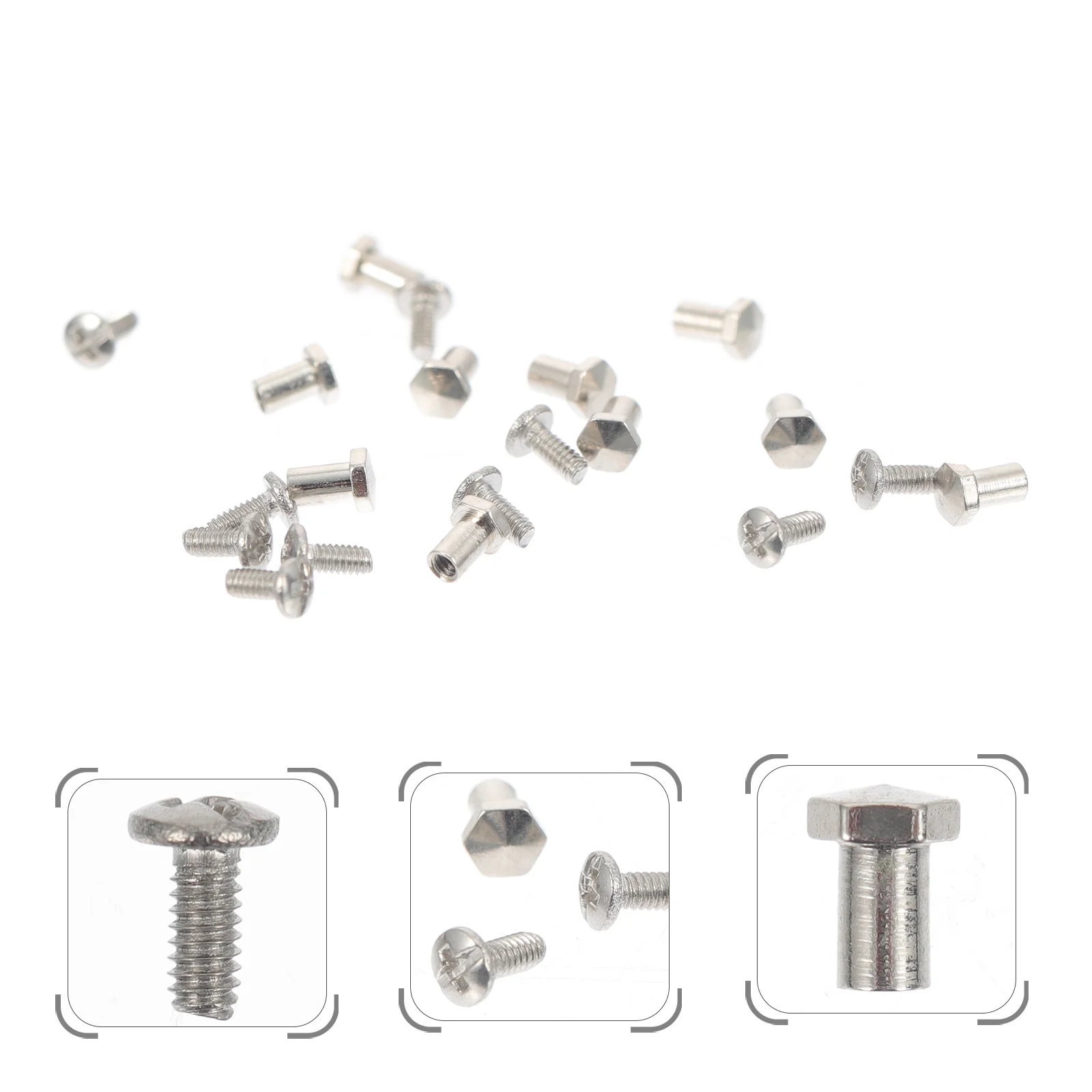 

2 Sets Metal Eyeglasses Screws for Eyewear Repair Kit Strong Easy Installation Reading Sunglasses Wire Frame Fix Parts