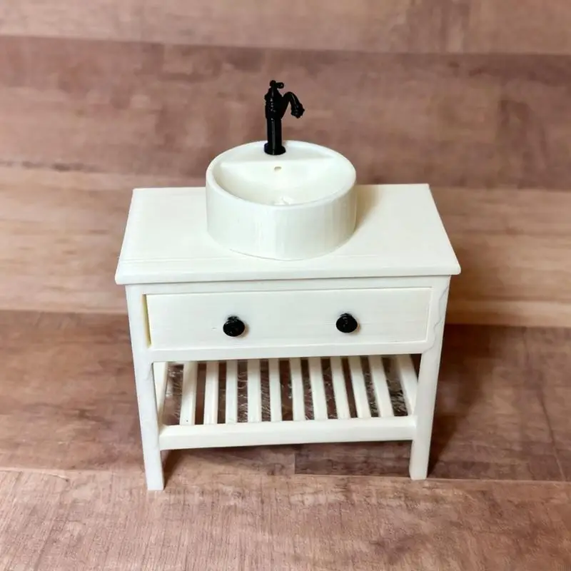 

Детальный пластиковый набор раковин для ванной комнаты для кукольных домиков, миниатюрная сцена, масштабная модель 1:12, A2UB