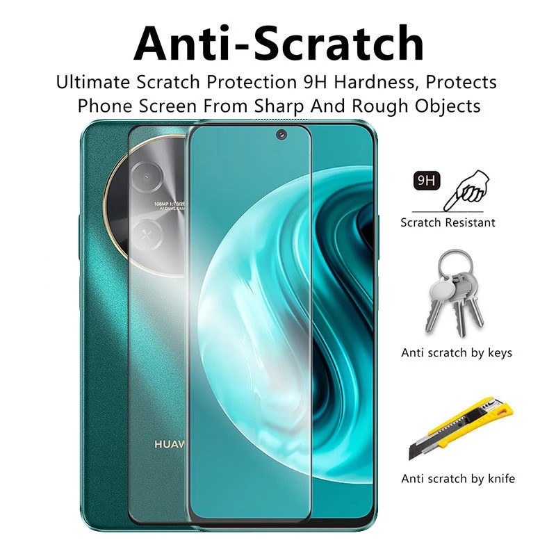 4in1 For Huawei Nova 12i Glass For Huawei Nova 12i 4G Tempered Glass 6.7 inch 2.5D Full Cover Screen Protector For Nova 12i Film