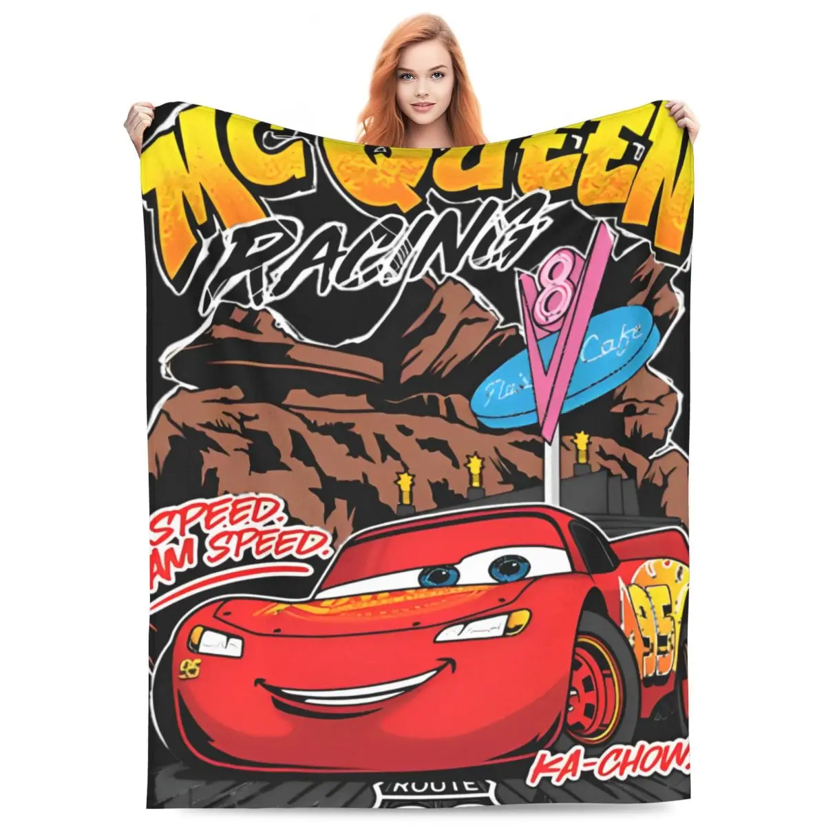 I'm Sally Lightning McQueen Cars Warm Blanket Picnic Plush Throw Blanket Aesthetic Home Decor Flannel Bedspread Sofa Bed Cover