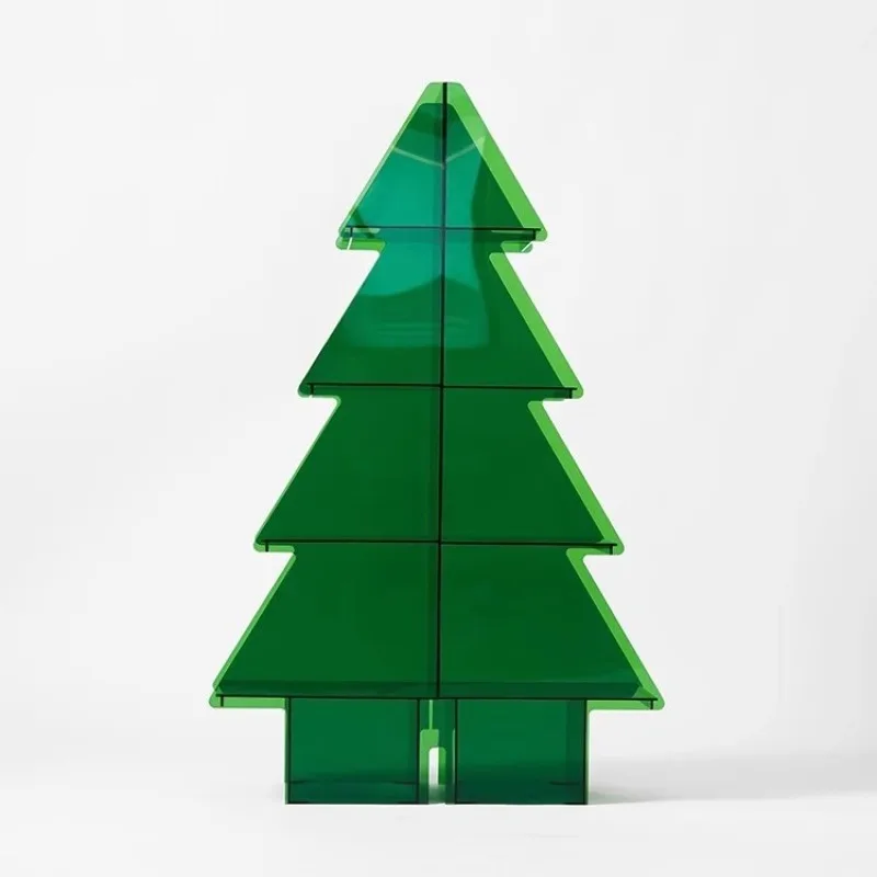 Acrylic shelf Christmas tree living room storage multi-layer display rack