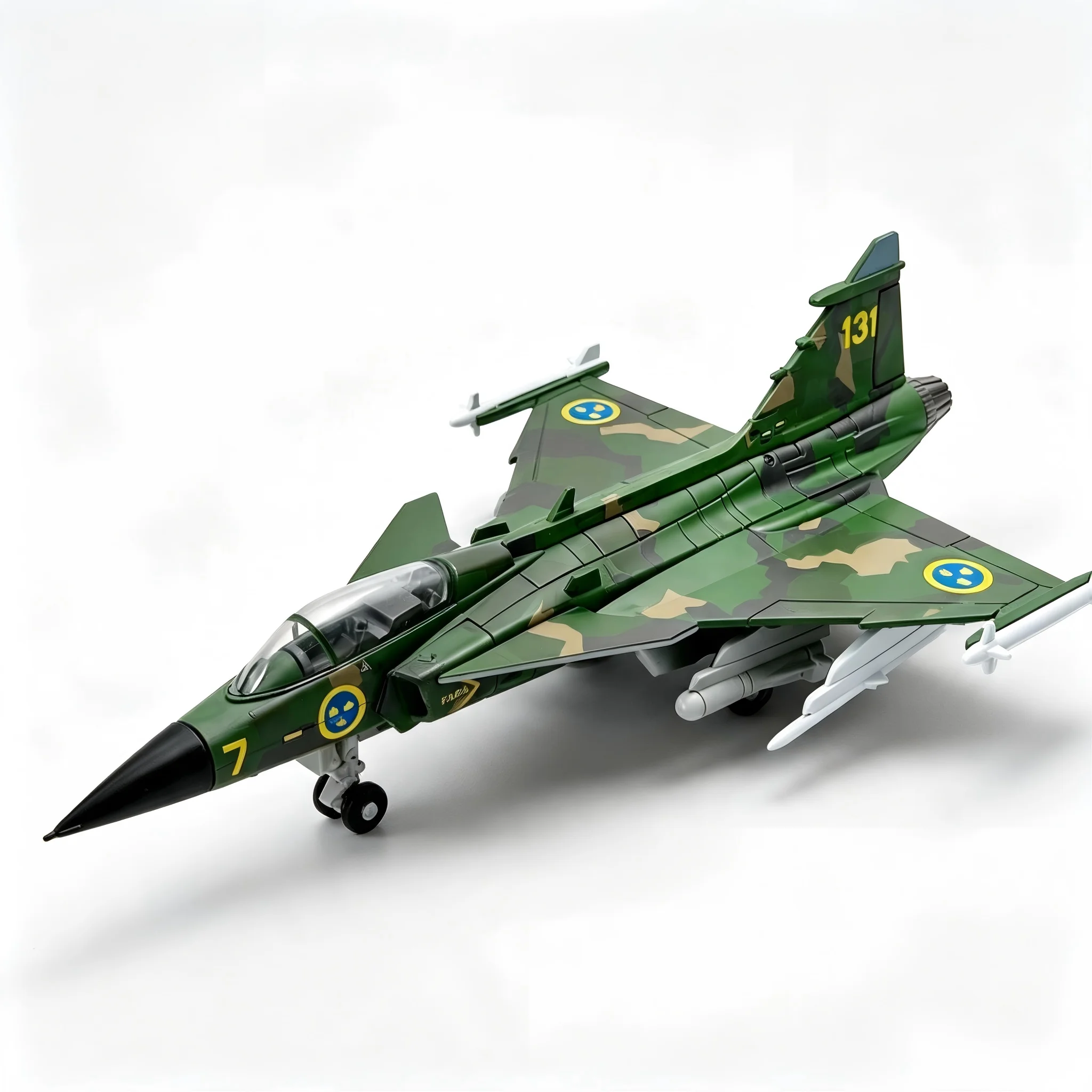 Image of 1/72 SAAB JAS-39 Gripen Kampfjet-Modell der Schwedischen Luftwaffe Mehrzweck-Kampfflugzeug Plastik-Bausatz DIY Militärflugzeug