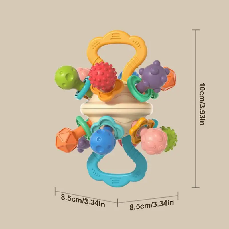 Bolas de dentición para bebés, juguetes mordedores para niños, juguetes para masticar para la dentición de calidad alimentaria, juguetes sensoriales de desarrollo para la dentición para vacaciones