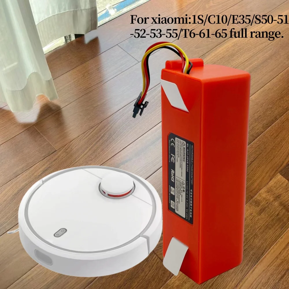 New 14.4V 6800mAh Li-ion Battery Replacement for XIAOMI ROBOROCK Vacuum Cleaner S50 S55 S60 S65 S5MAX S6 S7 Q5 Q7 MAX S7 MAXV