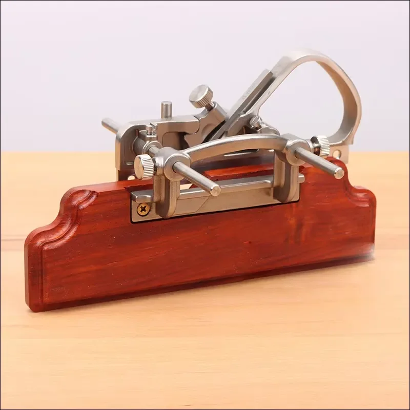 Woodworking Plough Plane with 4 Blades 3mm 6mm 9mm 12mm Walnut Red Rosewood Hand Grooving Planer for Fine Carpentry Joinery