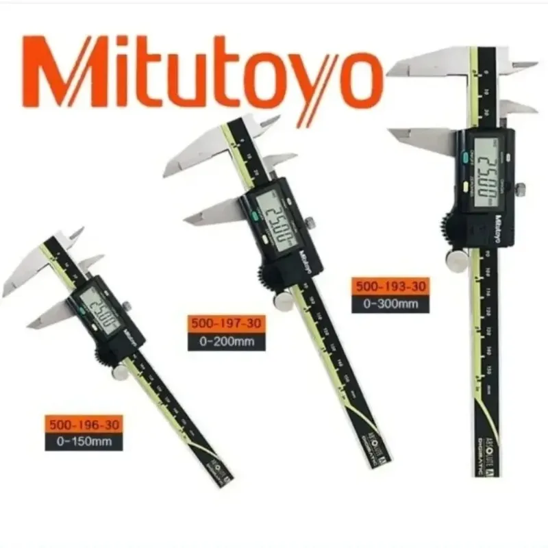 Mitutoyo 500-196-30 Digital Caliper 0-150mm 200mm LCD Electronic Vernier Caliper Stainless Steel High Precision Measuring Tool