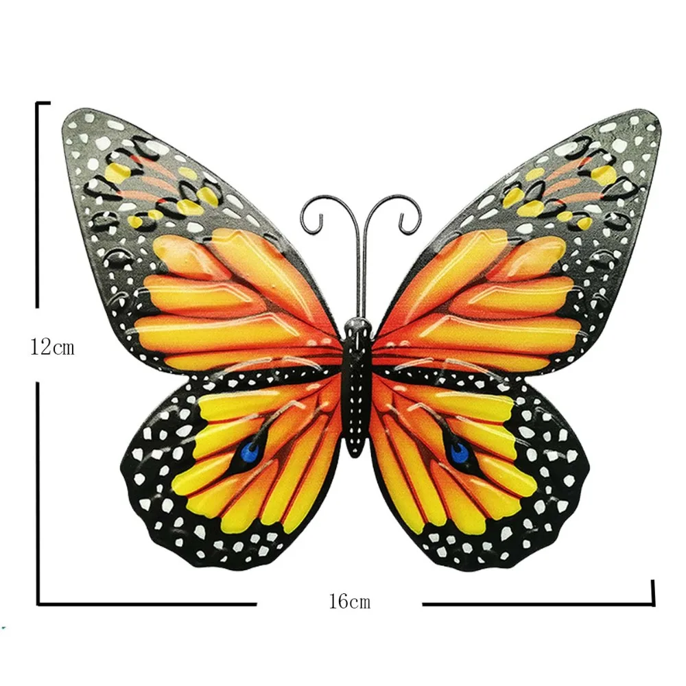 

Pendant Yard Decoration Butterfly Metal Art Sculpture Home Outdoor Iron Art Owl Vintage 3D Wall Art