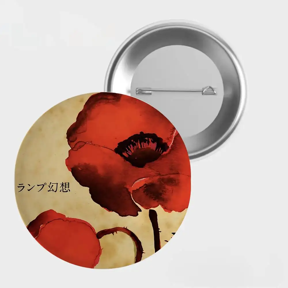 

Gensou Soft Button Pin Funny Women Decor Collar Brooches Stylish Ornament Pins Exquisite Round Badge Bag Accessories Jewelry Gif