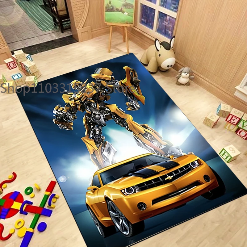 Transformers- Printed Carpet  Playmat Living Room Bedroom Bathroom Computer Chair Area Rug Laundry Room Floor Mats