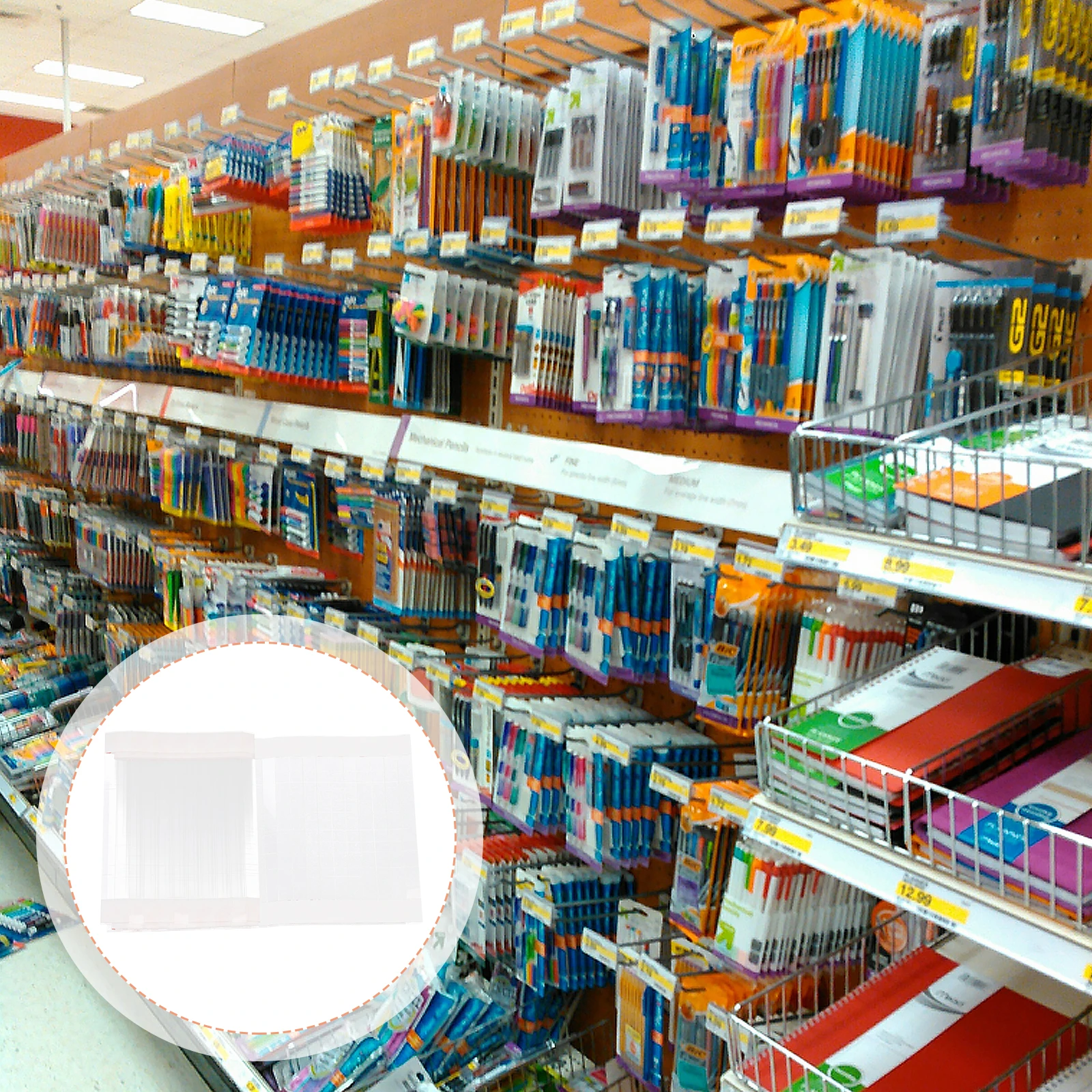 

100 Pcs PVC Advertising Jumping Strip Double Head Tag Display Holder Supermarket Price Storage Accessories