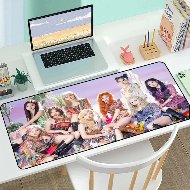 

Anime Mousepad Gamer TWICE KPOP Gaming Keyboard Rubber Mat Deskmat Mause Pad Computer Accessories Mousepad Mats Pc Cabinet Mause