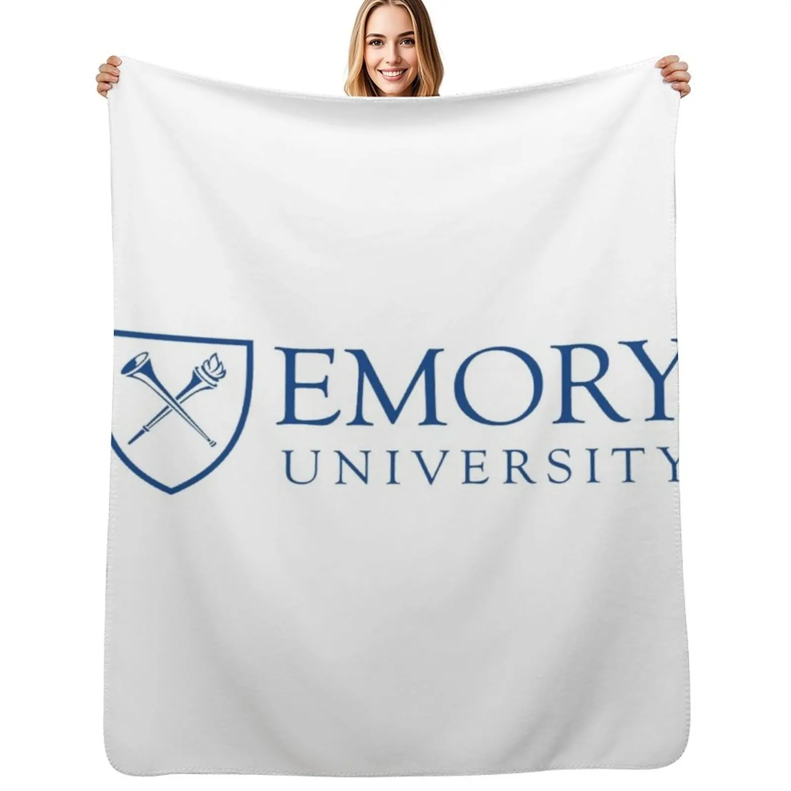 emory university merch Throw Blanket Flannel Quilt Giant Sofa Bed linens Blankets