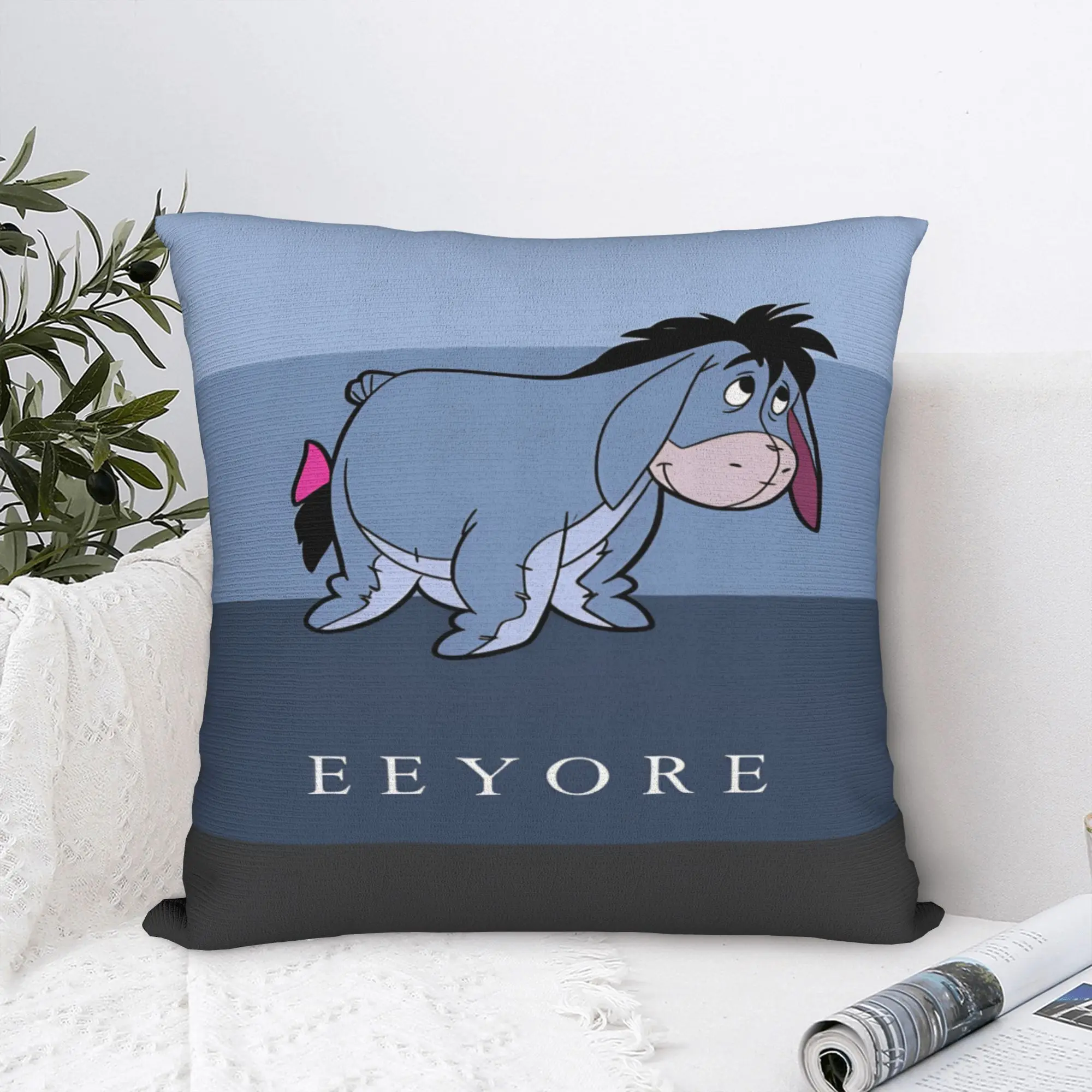 Winnie The Pooh Pillowcases Eeyore Cute Funny Pillow Case For Sofa Couch Bed Living Room Square Pillow Cover