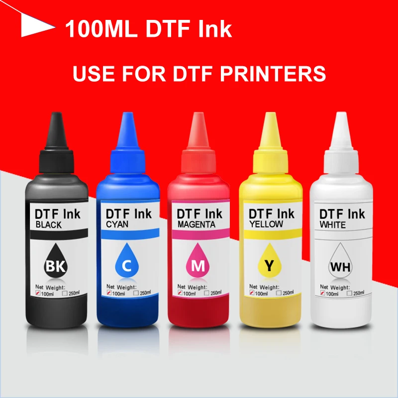 100ML DTF Ink DTF film ink For Epson L1800 L800 L805 I3200 XP600 TX800 I1600 DX5 DX7 Printhead F2000 F2100 DTF Printer