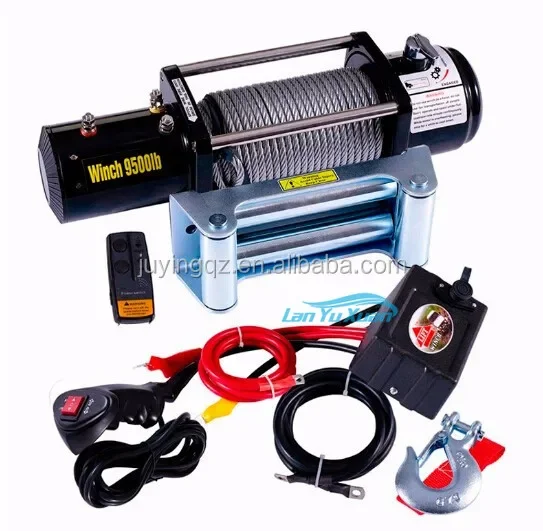 9500 pounds 12v 24v 4x4 electric winch for jeep